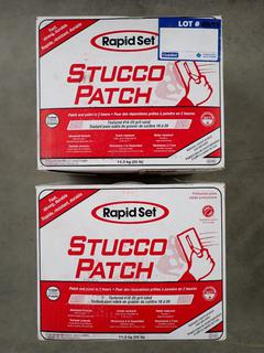 (2) Rapid Set 25 Lb. Stucco Patch, Textured #16 - 20 Grit Sand.