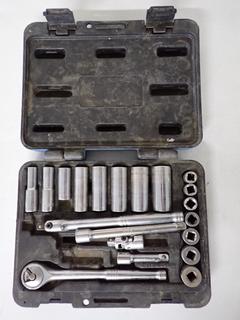 Jet No. SW3821-6 3/8 In. Deep & Shallow Socket Set, Incomplete.