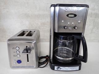 Cuisinart 12-Cup Programable Coffee Maker and Hamilton Beach Toaster.