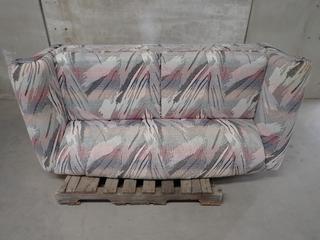 Fabric Love Seat Hide - A - Bed.