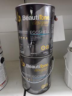 (2) Cans of Beauti-Tone Interior Eggshell Paint 3.64 L/Ea.