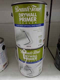 (2) Cans of Beauti-Tone White Latex Drywall Primer Sealer 3.78 L/Ea.