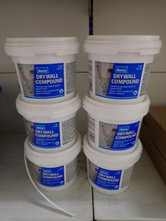 (6) Pails of Home Drywall Compound 1.9L.