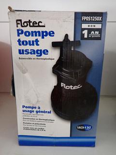 Flotec Submersible Thermoplastic Utility Pump, Model # FPOS125OX.