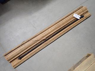 Curtain Rod and Bamboo Roll Up Shade 60 In W. *LENGTH UNKNOWN*