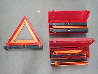 (2) Grote Warning Triangle Flare Kits, One is Incomplete.