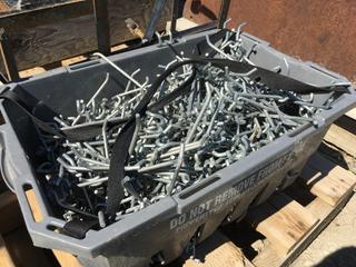 Quantity of Metal Hangers for Pegboard, Rolling Metal Cart and Metal Drawer Tracks.