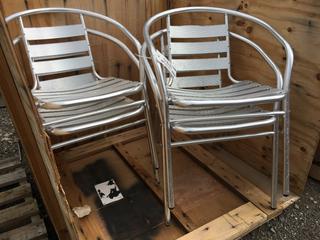 (4) Aluminum Outdoor Chairs.