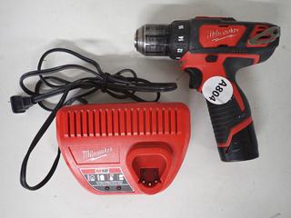 Milwaukee 3/8 In. Drill Driver c/w 12V Battery & Charger.