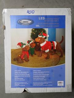 Set of (3) LED Indoor/Outdoor Dog Christmas Decorations.