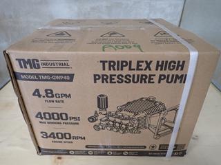 Unused TMG-GWP40 Triplex High Pressure Pump.