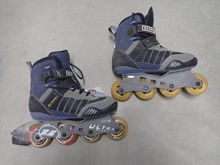 Ultra Wheels Bio Fit SQ3 Roller Blades, Size 9 US.