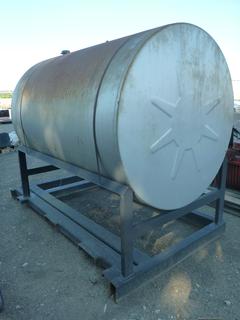 Westeel 2250L Fuel Tank on Steel Skid. *Tank Drained & Cleaned, Last Contained Methanol*