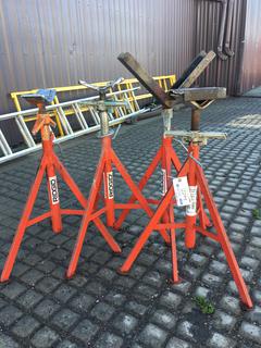 (4) Ridgid 2500 Lb Pipe Stands, Model # RJ-99.