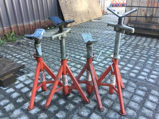 (4) Ridgid 2500 Lb Pipe Stands, Model # VJ-98.