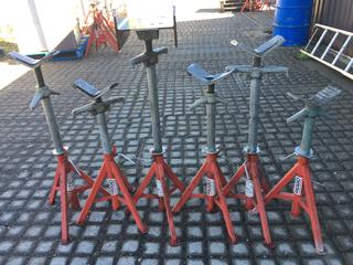 (6) Ridgid 2500 Lb Pipe Stands, Model # VJ-98.