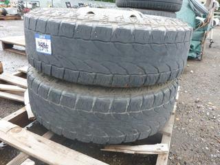 (2) Auto Green Terrain Cruiser A/T Tires LT245/75 R17 121/118R M+S c/w Rims.