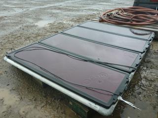 (4) Solar Panels 3 Ft x 1 Ft on Metal Backer.