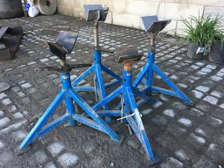 (4) LJ 2500 Lb Adjustable Pipe Stands.