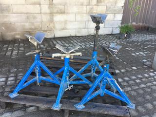 (4) LJ 2500 Lb Adjustable Pipe Stands.