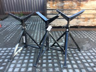 (3) LJ 5000 Lb Adjustable Pipe Stands.