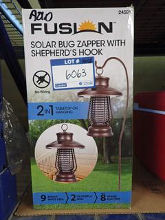 Fusion 24591 2 -In-1 Solar Bug Zapper with Shepard's Hook.