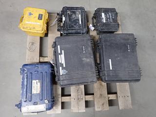 Pallet of (6) Pressure Test Analog Gauges w/ Pelican Cases.