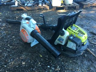 Stihl Blower BG86 and Ryobi Backpack Blower BP42. *Both Requires Repair*