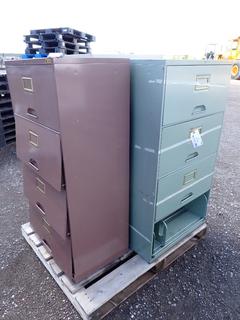 (3) Lateral Metal Filing Cabinets, Approx. 28 In x 17 In x 51 In.