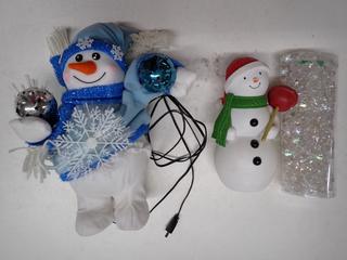 Light Up Singing Snowman and Garland.