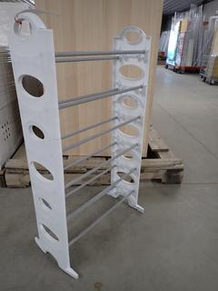 Everyday Home 6 Tier Stackable White Shoe Rack.