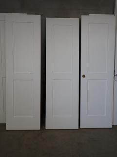 (2) Solid Cherry Wood Interior Doors 80 In L x 24 In W.