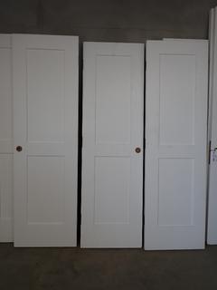 (3) Solid Cherry Wood Interior Doors 80 In L x 24 In W.