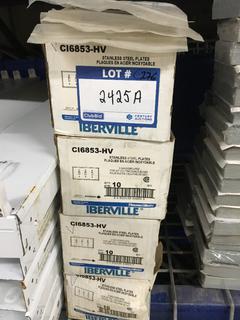 Quantity of Iberville C16853-HV Stainless Steel Switch Plates.