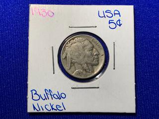 1930 USA Buffalo Nickel.