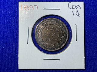 1897 Canada One Cent Coin.