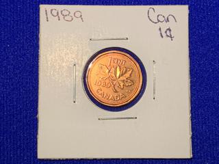 1989 Canada One Cent Coin.