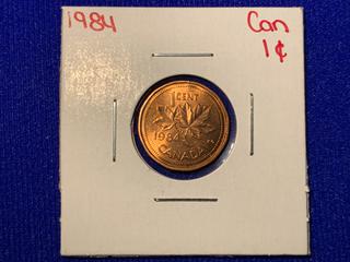 1984 Canada One Cent Coin.