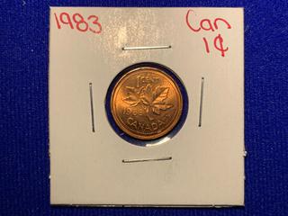 1983 Canada One Cent Coin.