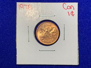 1978 Canada One Cent Coin.