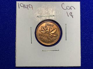 1949 Canada One Cent Coin.