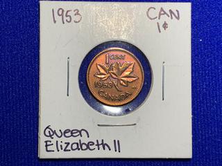 1953 Canada One Cent Coin.