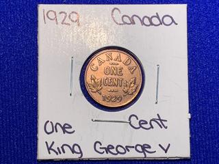 1929 Canada One Cent Coin.