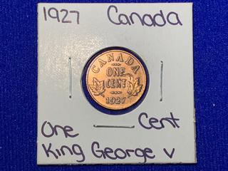 1927 Canada One Cent Coin.