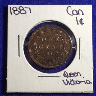 1887 Canada One Cent Coin.