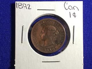 1892 Canada One Cent Coin.