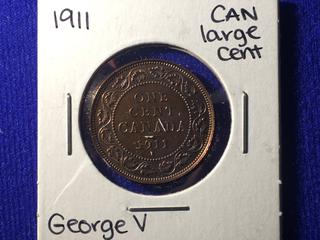 1911 Canada One Cent Coin.