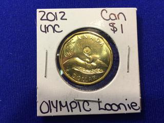 2012 Canada One Dollar Uncirculated Coin "Olympic Loonie".