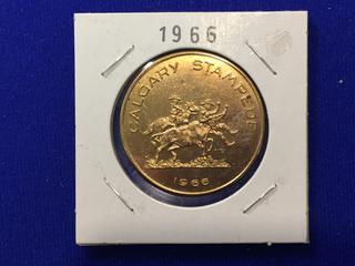 1966 Calgary Stampede Souvenir Dollar.