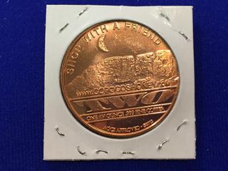 2012 One AV Ounce .999 Fine Copper Medallion "Money as Good as Honey".